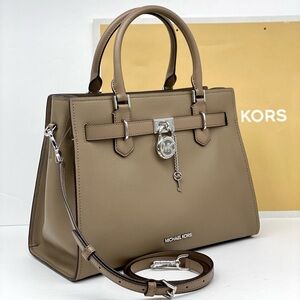 Michael Kors Hamilton Medium Satchel Crossbody Bag Dusk Color